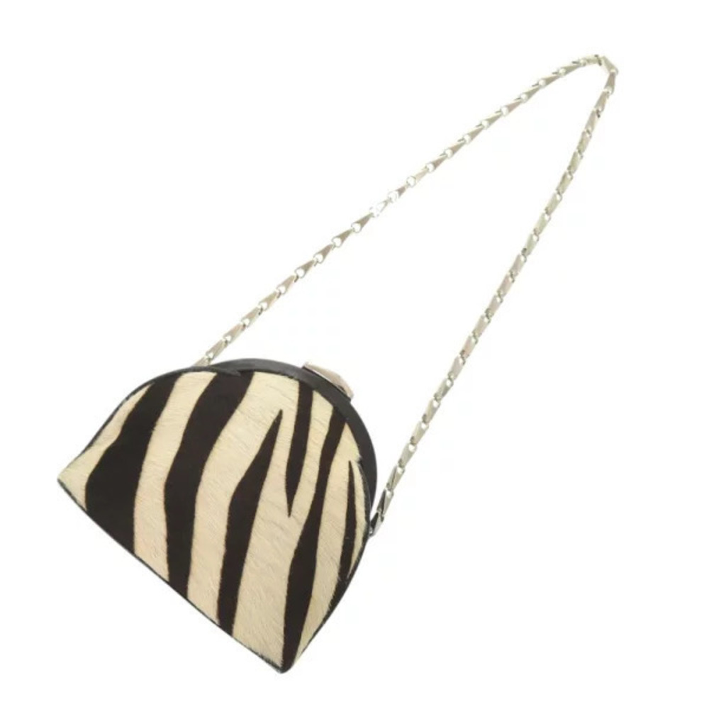 Gucci Calfskin Bag Chain Zebra Shoulder White - Picture 6 of 6